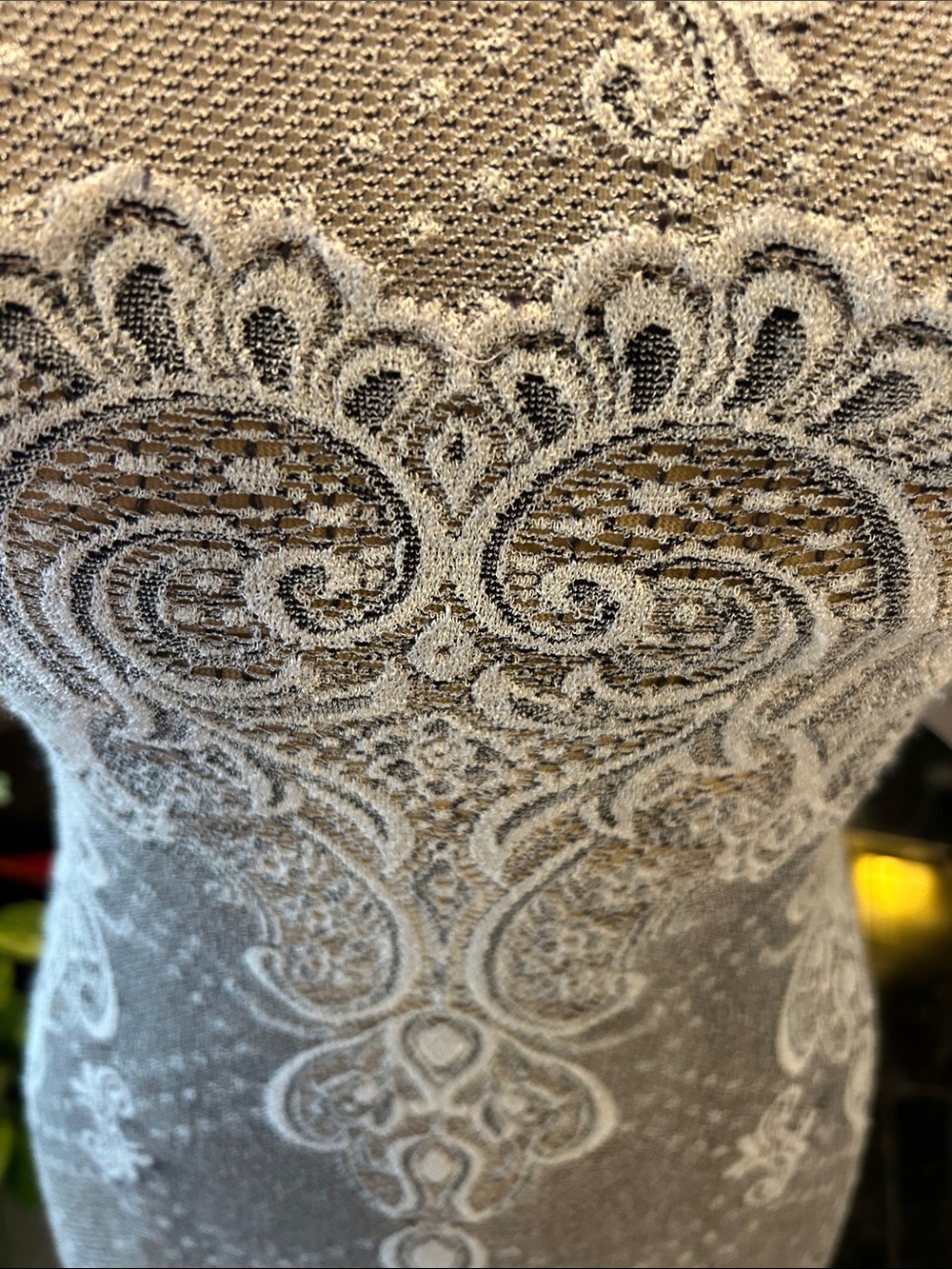 Silver Halter Lace Maxi Evening Gown - Picture 6 of 8